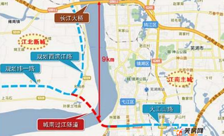 芜湖城南过江隧道具体位置图曝光 预计2021年
